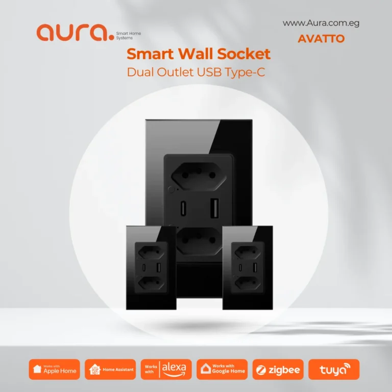 AVATTO WiFi/Zigbee Smart Wall Socket – مقبس حائطي ذكي مزود بمنفذ USB Type-C وشحن سريع