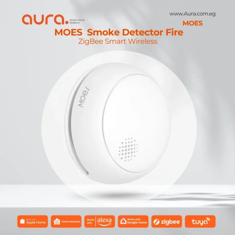 MOES ZigBee Smart Wireless Smoke Detector – كاشف دخان ذكي لاسلكي بإنذار صوتي 85dB