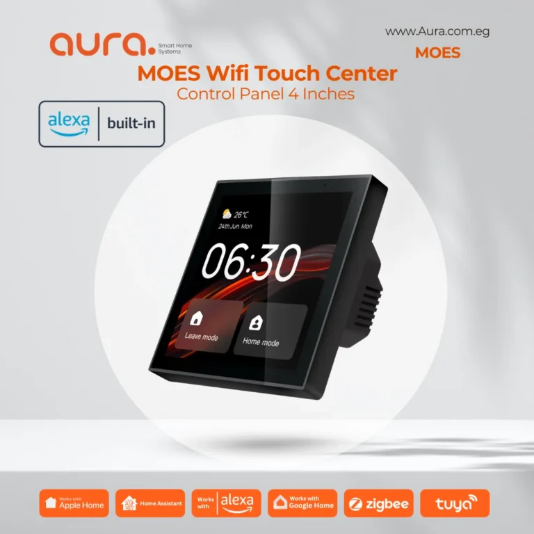 MOES Tuya WiFi Smart Touch Control Panel – لوحة مركزية ذكية بشاشة 4 إنش وتحكم صوتي مدمج