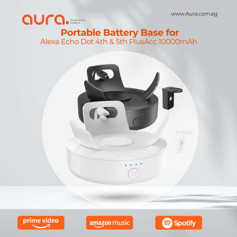 PlusAcc Portable Battery Base 10000mAh – قاعدة شحن متنقلة لـ Echo Dot الجيل الرابع والخامس