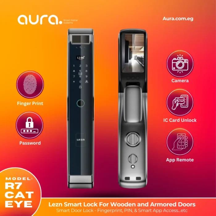 قفل الباب الذكي Lezn R7 Cat Eye - الذكاء والأمان في تصميم واحد