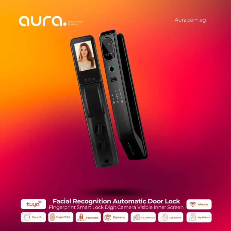 Face Recognition Smart Door Lock – قفل ذكي بفتح عبر الوجه والبصمة وكلمة المرور وكاميرا داخلية