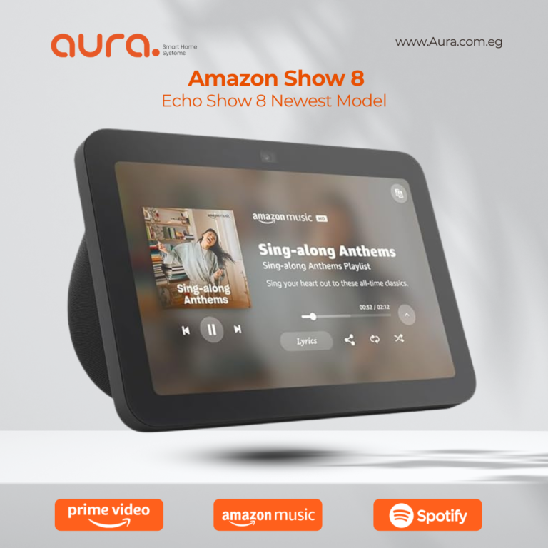Echo Show 8 (الجيل الأحدث) – شاشة ذكية تجمع بين الصوت الغامر والتحكم الذكي