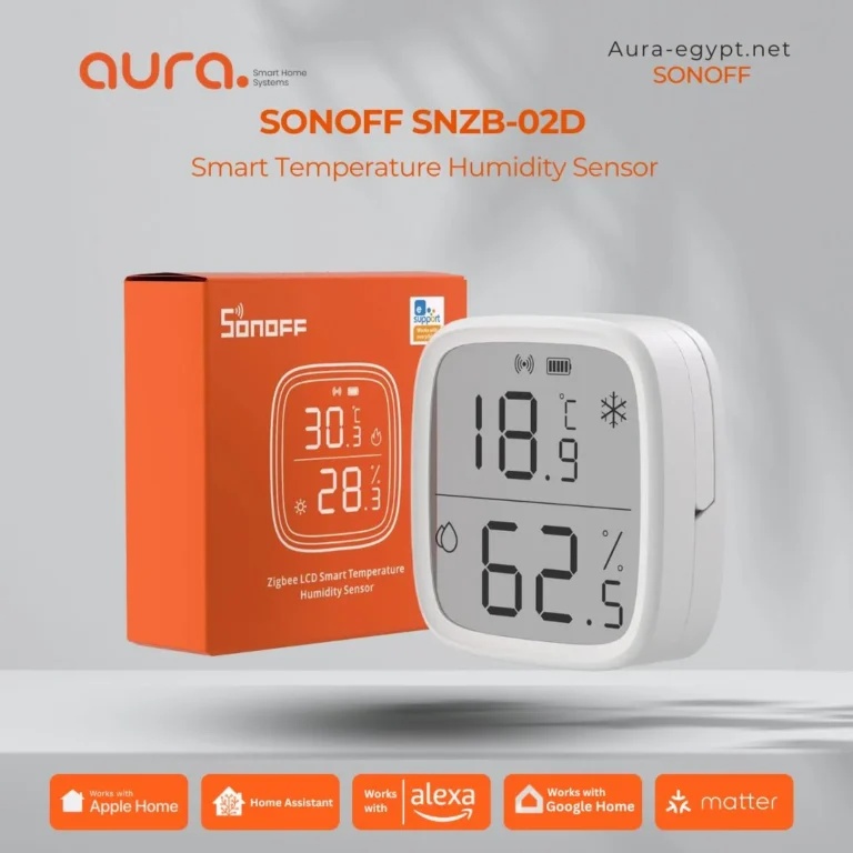 SONOFF SNZB-02D – مستشعر ذكي لدرجة الحرارة والرطوبة بشاشة LCD