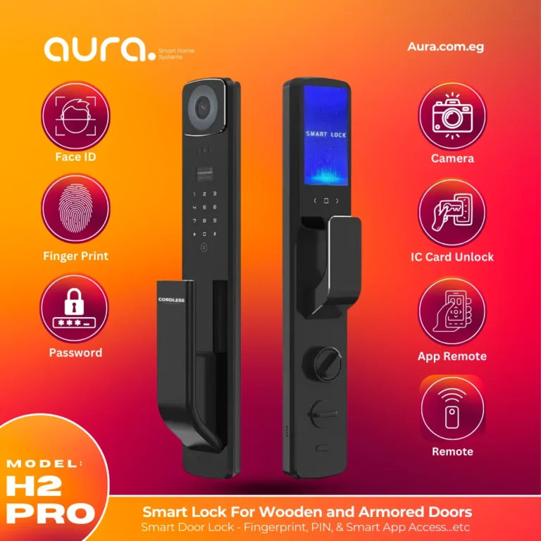 🔐 قفل H2pro الذكي – تكنولوجيا متقدمة وتصميم دقيق بنقش CNC