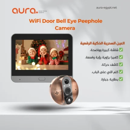 3MP Smart Life Tuya 1080P WiFi Door Bell Eye Peephole Camera 5000mAh Battery PIR Motion Detector IR Alexa Google Digital Viewer